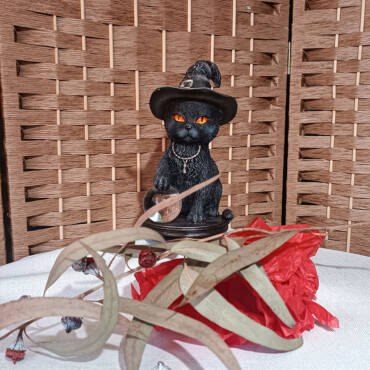 Gato phat con bola de cristal