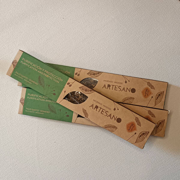 Incienso línea artesano palo santo romero x 5 - sagrada madre