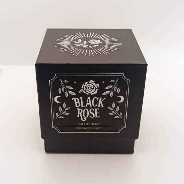 Vela gótica rosa oscura con aroma a rosa negra